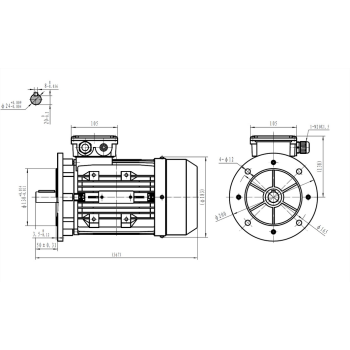 Silnik elektryczny 1,5kW 900 obr/min. 90B5